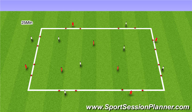 Football/Soccer Session Plan Drill (Colour): SSG