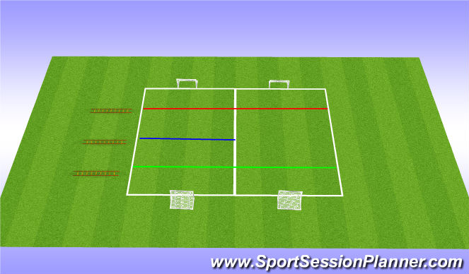 Football/Soccer Session Plan Drill (Colour): Pitch Setup