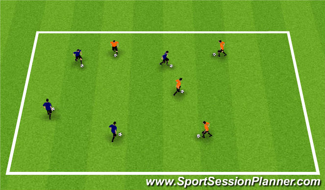 Football/Soccer Session Plan Drill (Colour): Taggy Tag Tag