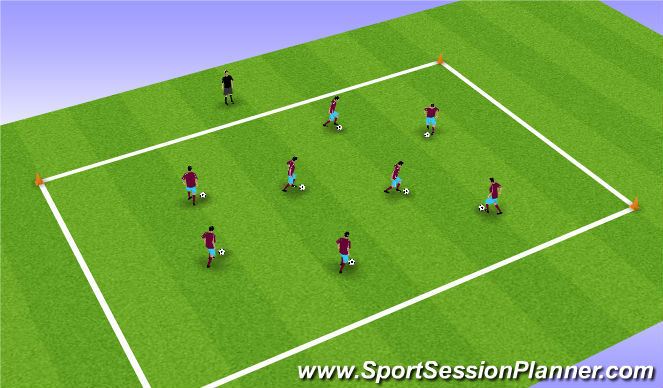 Football/Soccer Session Plan Drill (Colour): 2. Kaos upphiting