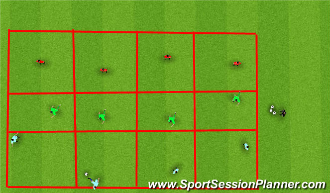 Football/Soccer Session Plan Drill (Colour): Skill Defensive Compactness