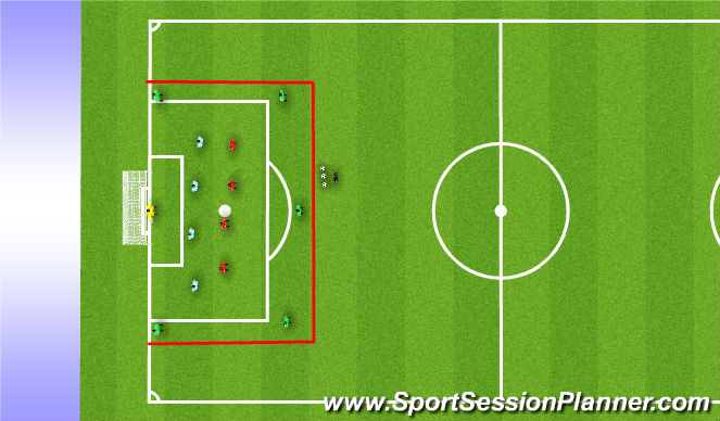 Football/Soccer Session Plan Drill (Colour): Functions (Progression Goal box)