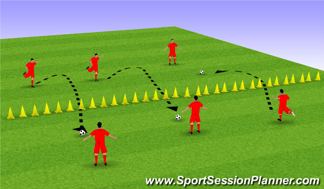 Football/Soccer Session Plan Drill (Colour): Chipping to player