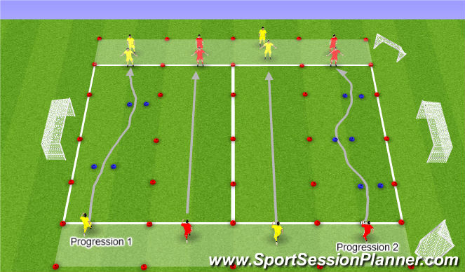 Football/Soccer Session Plan Drill (Colour): Technical
