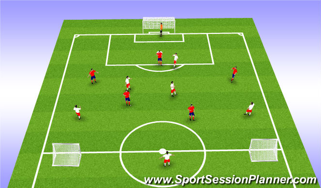 Football/Soccer Session Plan Drill (Colour): SSG 1