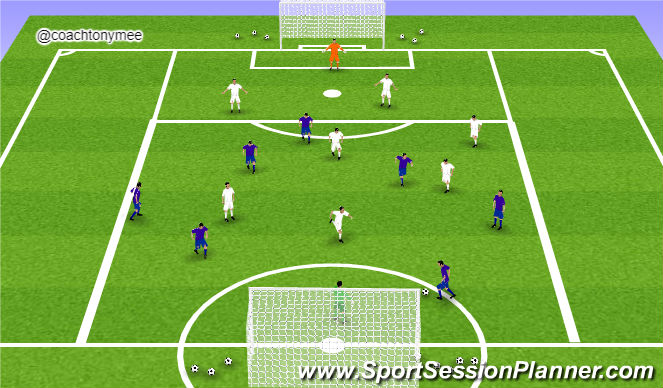 Football/Soccer Session Plan Drill (Colour): SSG