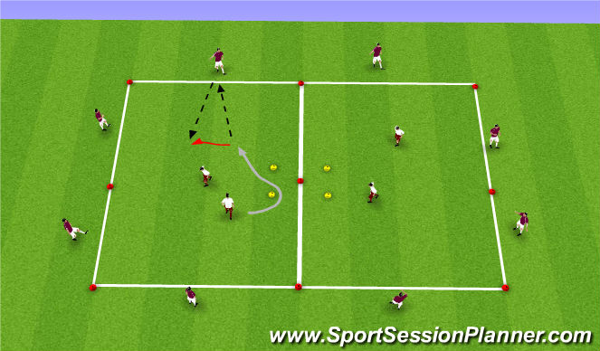 Football/Soccer Session Plan Drill (Colour): Warm-up