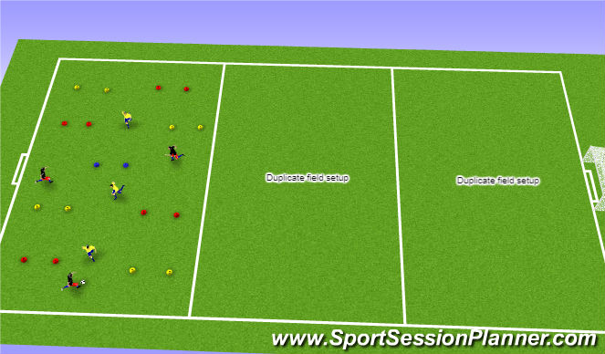 Football/Soccer Session Plan Drill (Colour): Gates Scoring