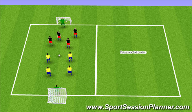 Football/Soccer Session Plan Drill (Colour): 4v4 SSG