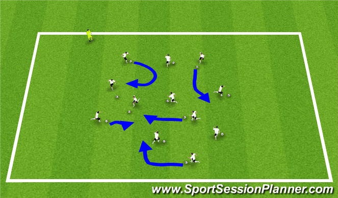 Football/Soccer Session Plan Drill (Colour): Player + Ball