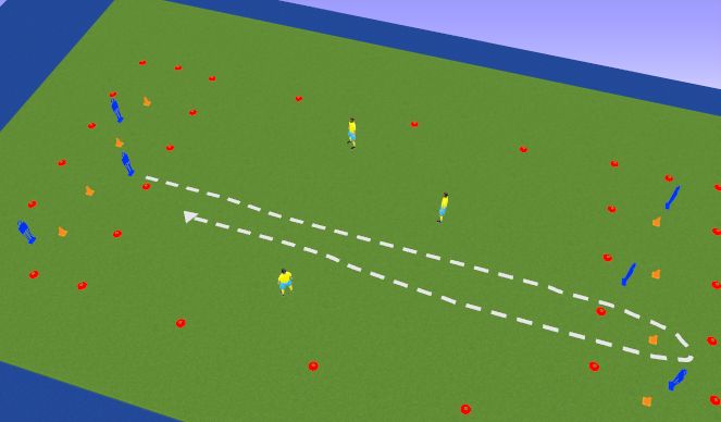 Hockey Session Plan Drill (Colour): Deel 1: Douanespel: 8'