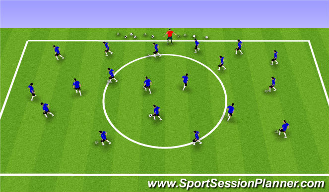 Football/Soccer Session Plan Drill (Colour): Bees