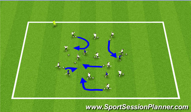 Football/Soccer Session Plan Drill (Colour): Pirates Gold