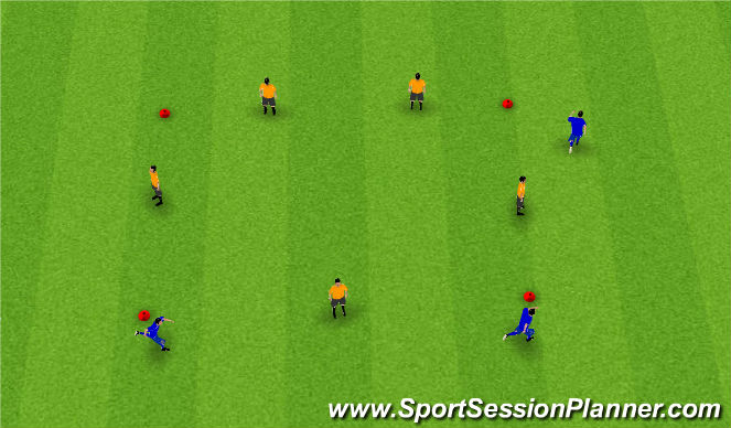 Football/Soccer Session Plan Drill (Colour): Warm Up