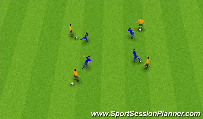 Football/Soccer Session Plan Drill (Colour): Pass & Collect