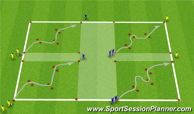 Football/Soccer Session Plan Drill (Colour): Technique