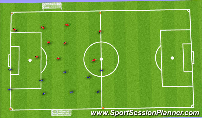 Football/Soccer Session Plan Drill (Colour): Training game
