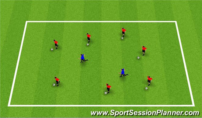 Football/Soccer Session Plan Drill (Colour): Pinnie Switch