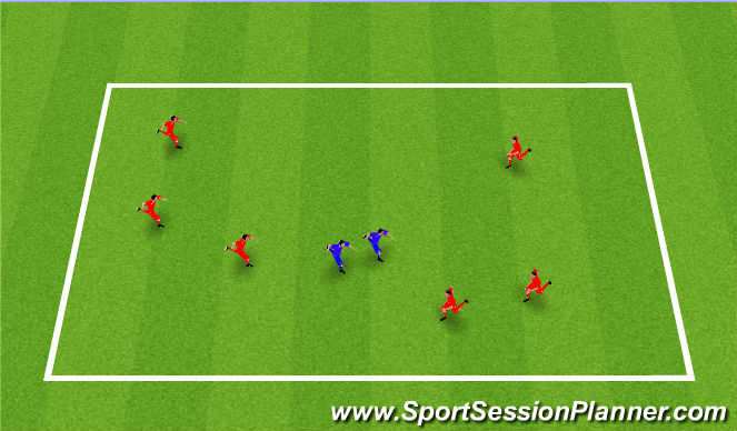 Football/Soccer Session Plan Drill (Colour): Calentamiento + juego cadena
