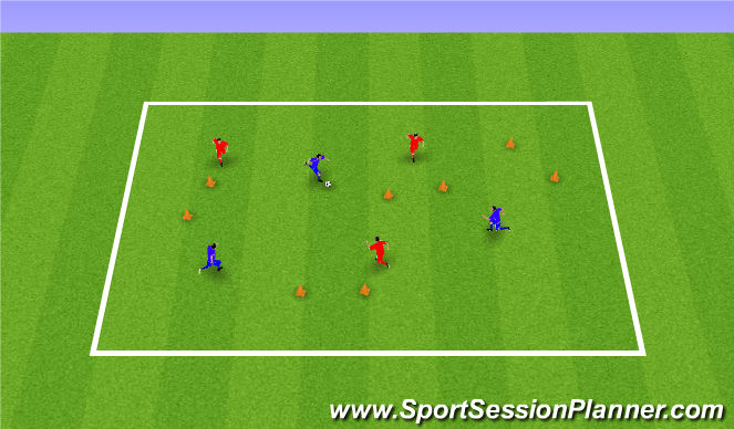 Football/Soccer Session Plan Drill (Colour): Manteminiento 3v3