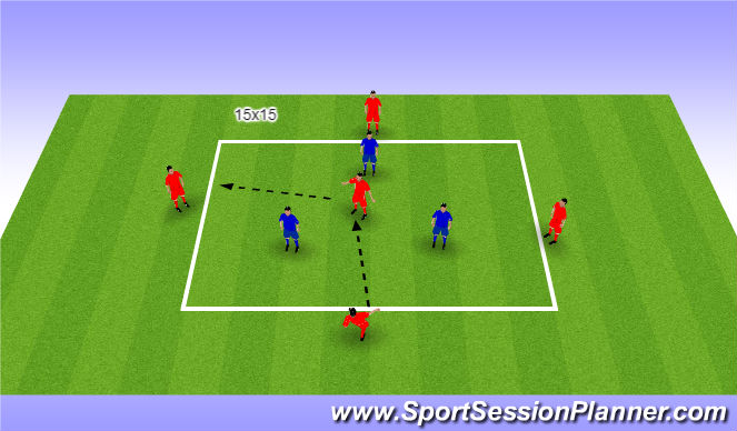 Football/Soccer Session Plan Drill (Colour): Rondo - 11's