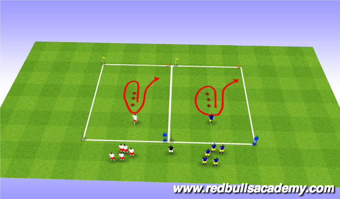 Football/Soccer Session Plan Drill (Colour): Dynamic Warm-up