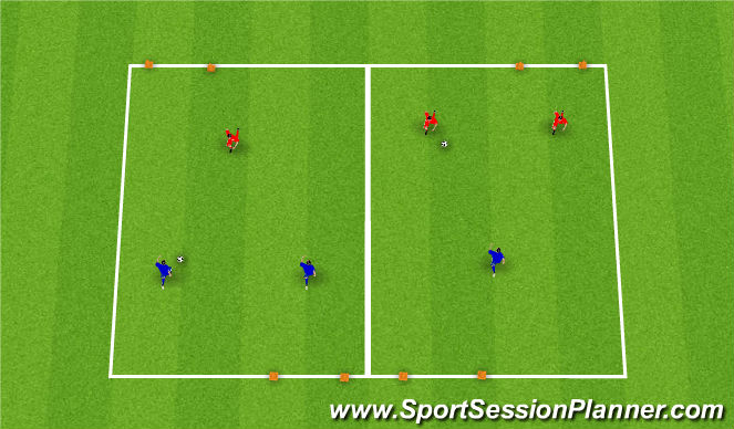Football/Soccer Session Plan Drill (Colour): Tiempo de juego