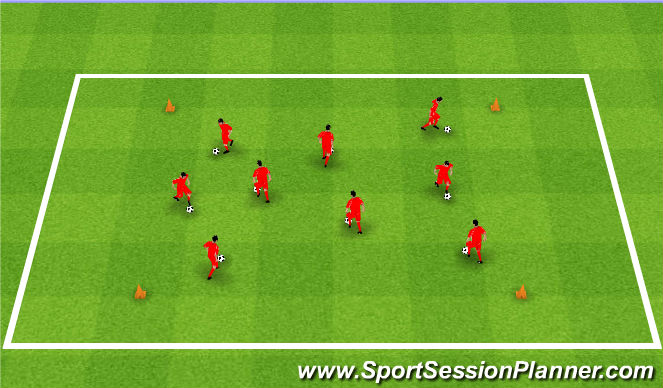 Football/Soccer Session Plan Drill (Colour): Touches/Finding Space