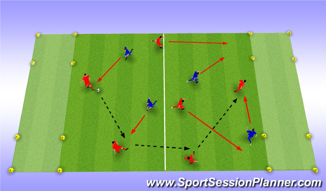 Football/Soccer Session Plan Drill (Colour): Lead In Practice