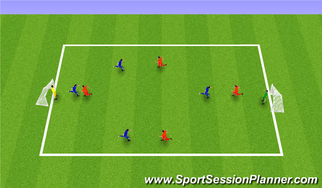 Football/Soccer Session Plan Drill (Colour): Hand Hockey