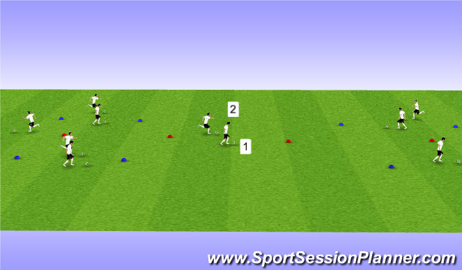 Football/Soccer Session Plan Drill (Colour): Mirror Image