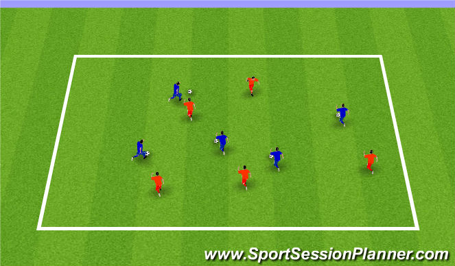 Football/Soccer Session Plan Drill (Colour): Police and Robers