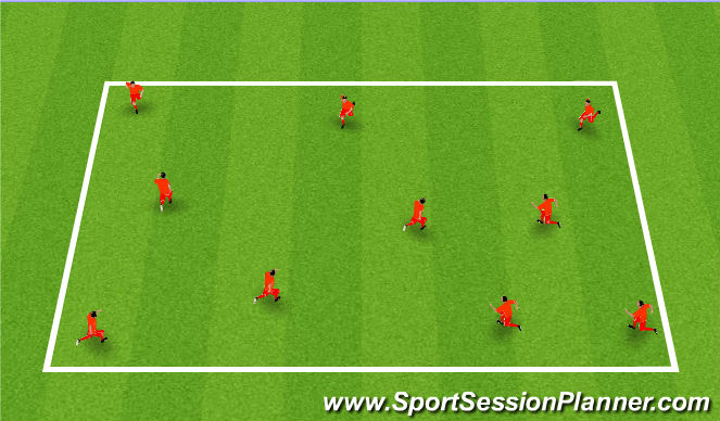 Football/Soccer Session Plan Drill (Colour): Warm-Up
