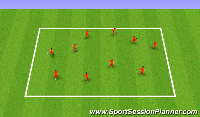 Football/Soccer Session Plan Drill (Colour): Warm-Up