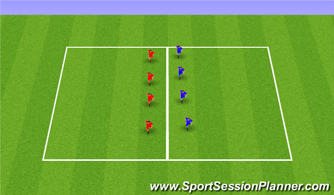 Football/Soccer Session Plan Drill (Colour): Calentamiento