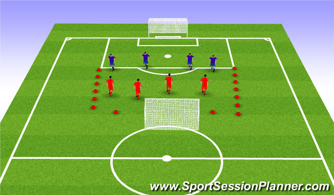 Football/Soccer Session Plan Drill (Colour): E4: SSG