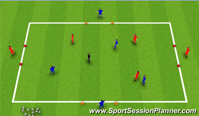 Football/Soccer Session Plan Drill (Colour): Possession