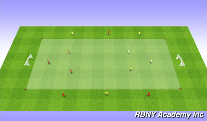 Football/Soccer Session Plan Drill (Colour): Conditioned Game