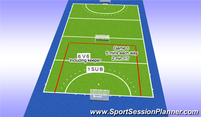Hockey Session Plan Drill (Colour): Game 1