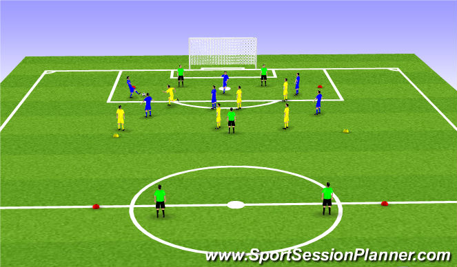 Football/Soccer Session Plan Drill (Colour): Transition Game