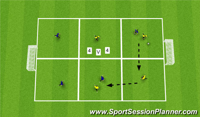 Football/Soccer Session Plan Drill (Colour): squares match