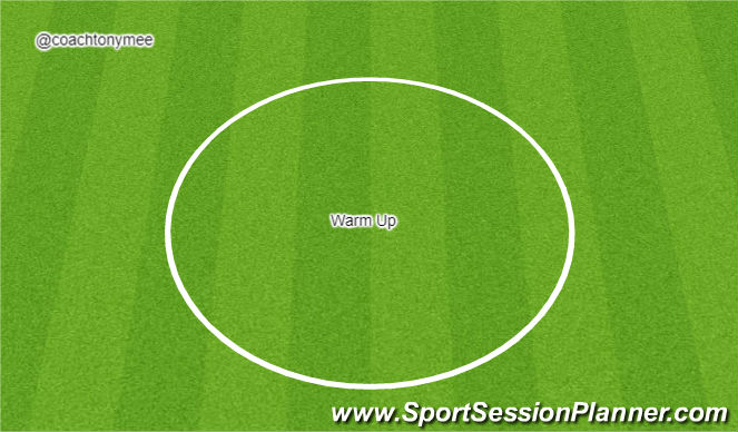 Football/Soccer Session Plan Drill (Colour): Warm Up