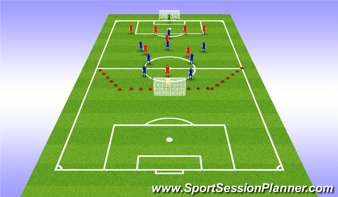 Football/Soccer Session Plan Drill (Colour): SSG