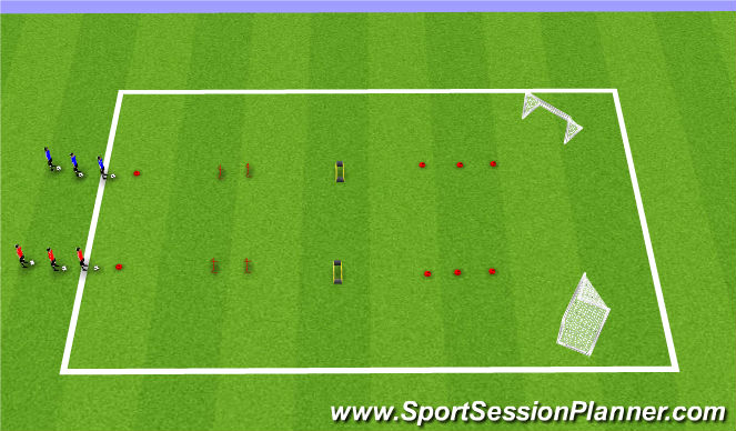 Football/Soccer Session Plan Drill (Colour): Snowball Race