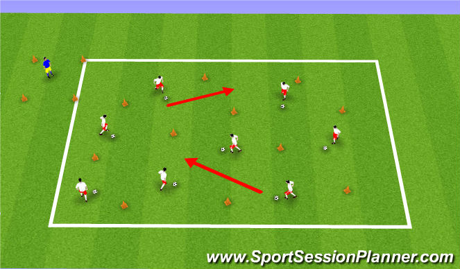 Football/Soccer Session Plan Drill (Colour): Zoo Keeper