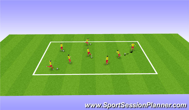Football/Soccer Session Plan Drill (Colour): Receiving Exercises