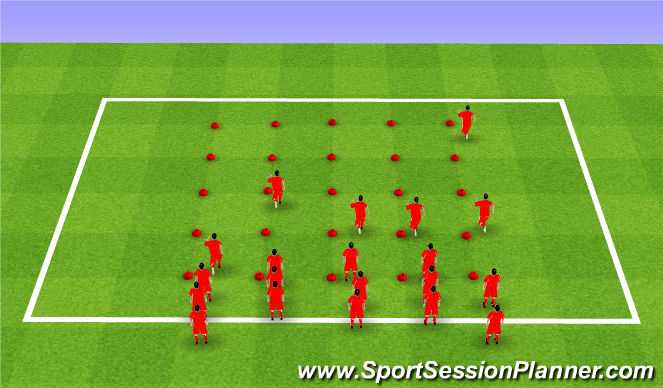 Football/Soccer Session Plan Drill (Colour): Warm Up