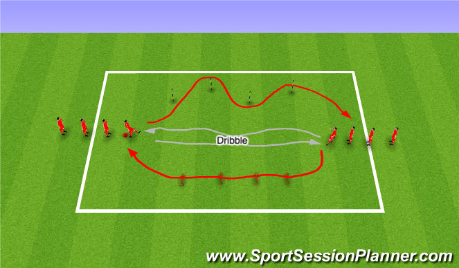 Football/Soccer Session Plan Drill (Colour): BCA With Ball