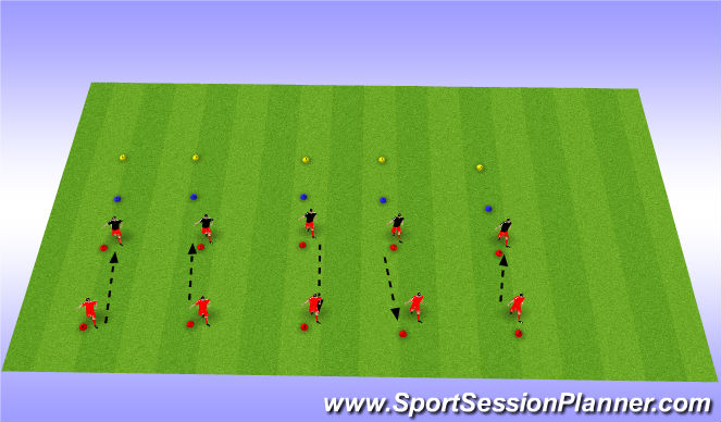 Football/Soccer Session Plan Drill (Colour): Warm up