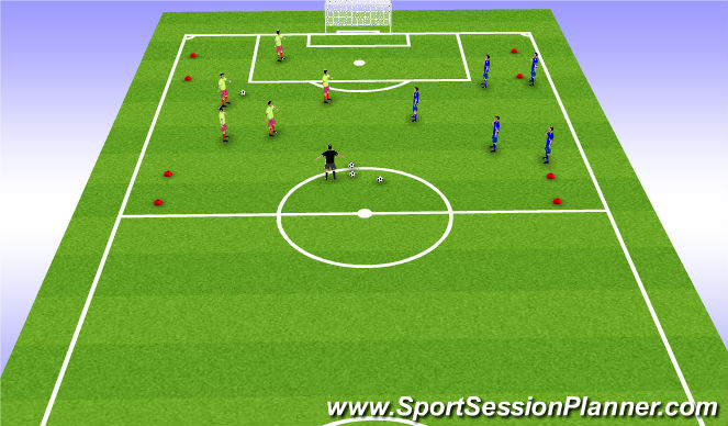 Football/Soccer Session Plan Drill (Colour): SSG2